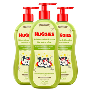 Sabonete Líquido Huggies Glicerina Hora de Sonhar 200ml – Camomila Natural – Bebê em Oferta na Shopee