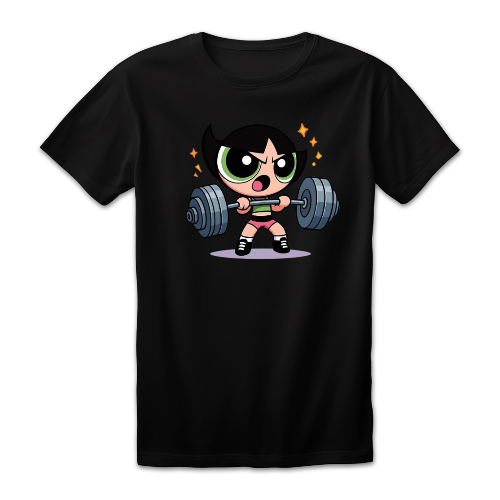 Camiseta Feminina Estampa DOCINHO GYN Meninas Super Poderosas Verde Algodão Conforto Casual Promoção