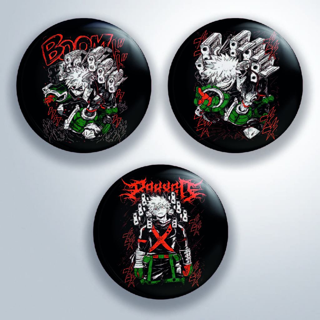Bottons Otaku Katsuki Bakugo Boku no Hero (My Hero Academia)