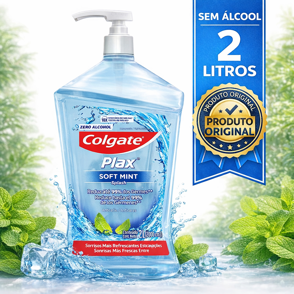 Enxaguante Bucal Colgate Plax Soft Mint 2 Litros