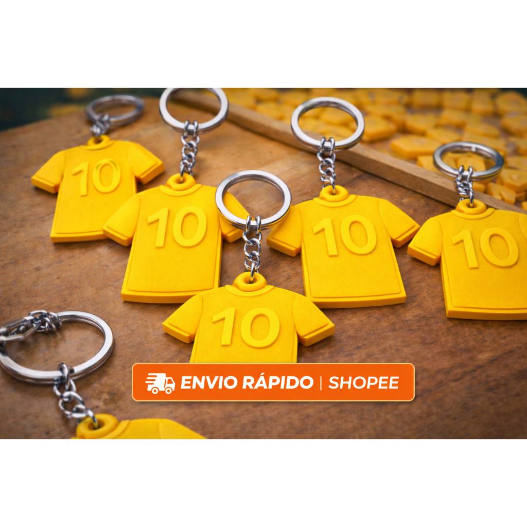 Chaveiro Camisa do Brasil Futebol Nº10/ Mini troféu/Bandeira/Bola– Personalizado | Envio Rápido