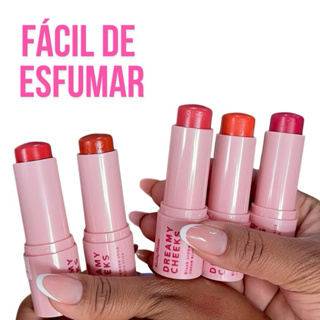 Ruby Rose Blush Cremoso em Bastão Dreamy Cheeks Stick 6,57g – Linha Rosa em Oferta na Shopee