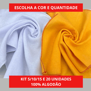 Flanela Algodão Multiuso 28x38cm Super Absorvente Limpeza Geral Casa e Carro em Oferta na Shopee