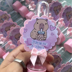 Kit Tubete Personalizado, Lembrancinha para Festa , Aniversários , Chá BB, Capivara - FAZEMOS TODOS OS TEMAS