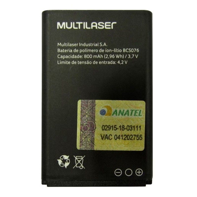 Ba-te-ria BCS076 compatível com Multilaser Feature Phone up play