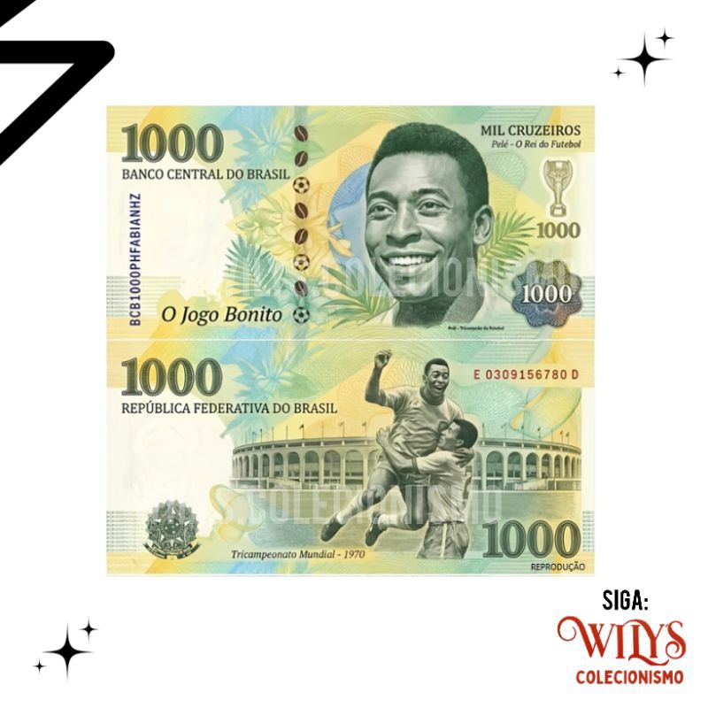 Cédula Fantasia - 1.000 - Pelé