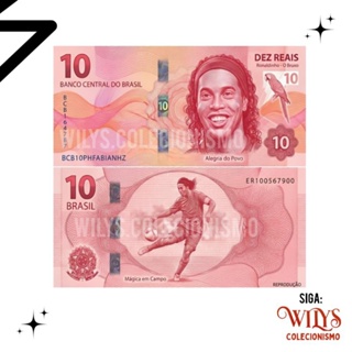 Cédula Fantasia - 10 Reais - Ronaldinho O Bruxo em Oferta na Shopee