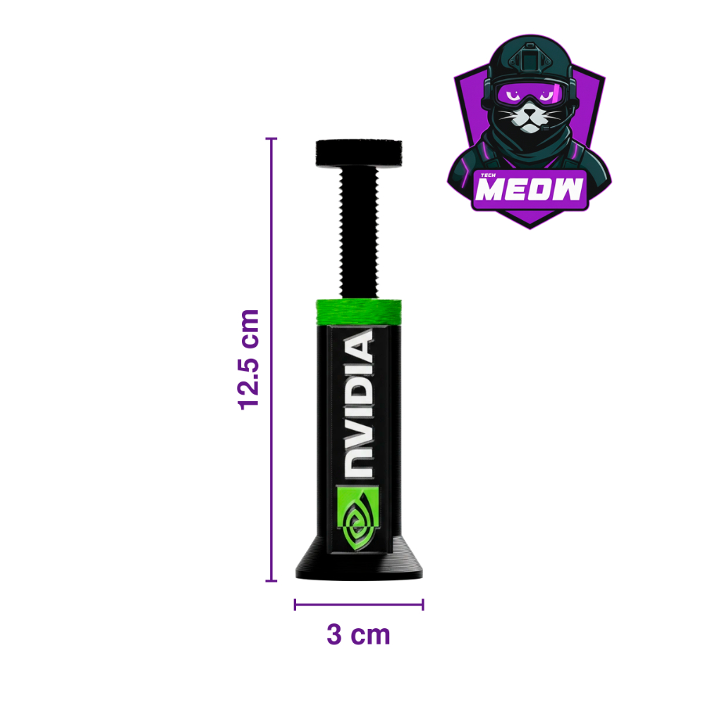 Suporte vertical ajustável anti-empenamento para placa de vídeo Acessorio Nvidia e sistema de rosca