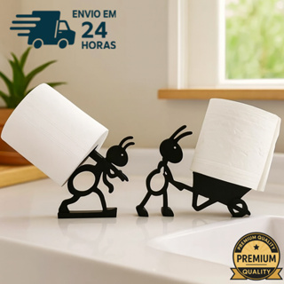 Suporte Papel Higiênico Formiga Decorativo | Porta Papel Criativo para Banheiro em Oferta na Shopee