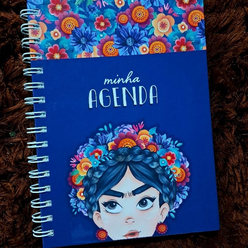 AGENDA folhas decoradas FRIDA - 2026  - 2027 - permanente - Dois dias por página