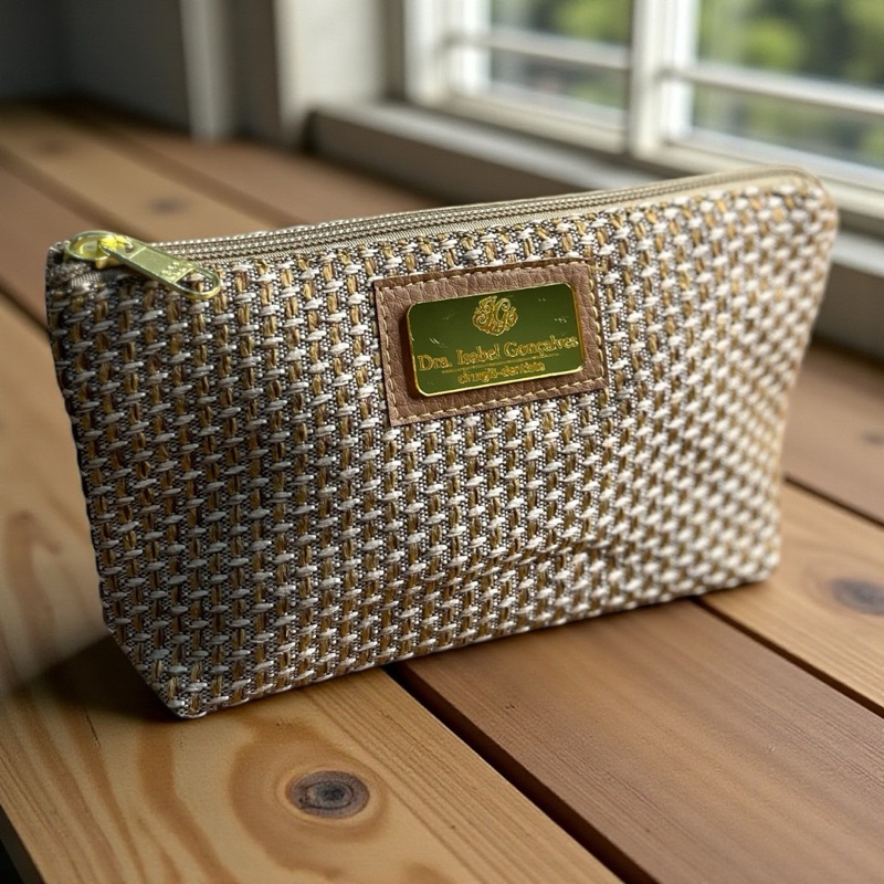 NECESSAIRE PERSONALIZADA LINHO (tamanho:18x11cm)