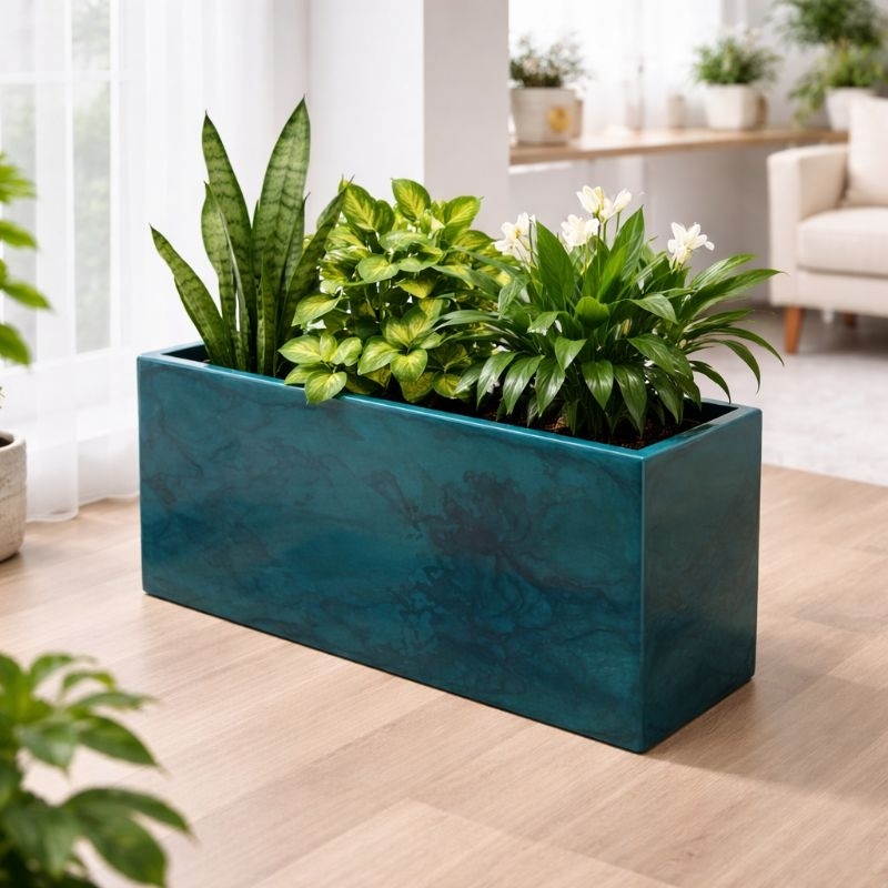 Vaso decorativo Jardineira Grande  Para plantas com Prato coletor (Invisivel) em Oferta na Shopee