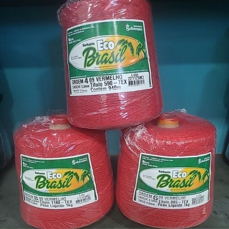 Barbante Eco Brasil - Vermelho