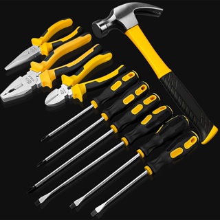 Kit Chave Fenda Philips Martelo Unha E Jogo de Alicate Universal Meia Cana e Corte 10 pçs em Oferta na Shopee
