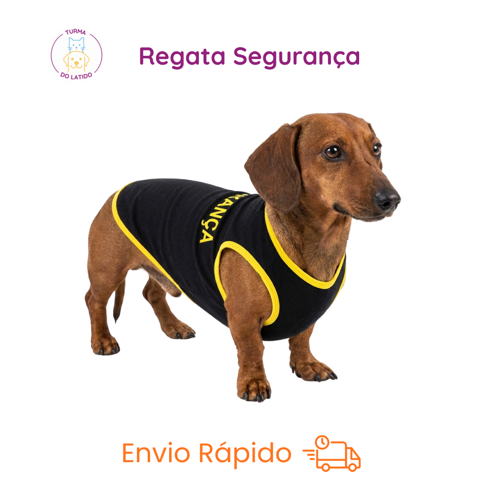 Roupinha para Cães Regata Segurança em Oferta na Shopee
