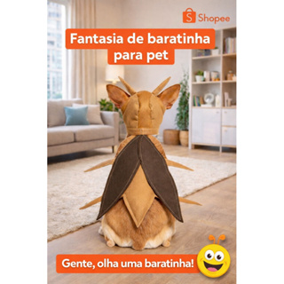 Roupa Fantasia de Barata baratinha para cachorro gato Zooeirapet em Oferta na Shopee