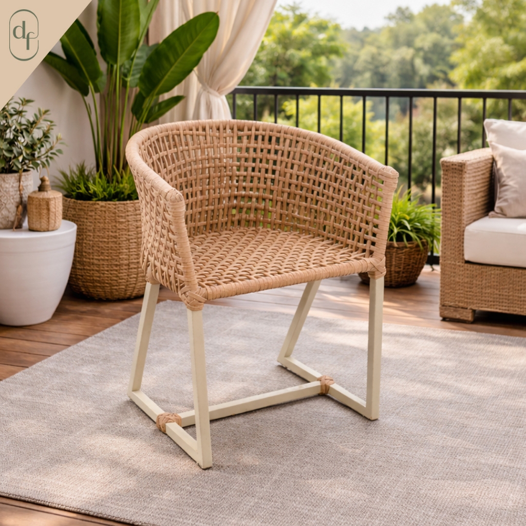 Cadeira Poltrona Corda Náutica para Mesa Jantar Sala Escritório Consultório Área Externa Gourmet