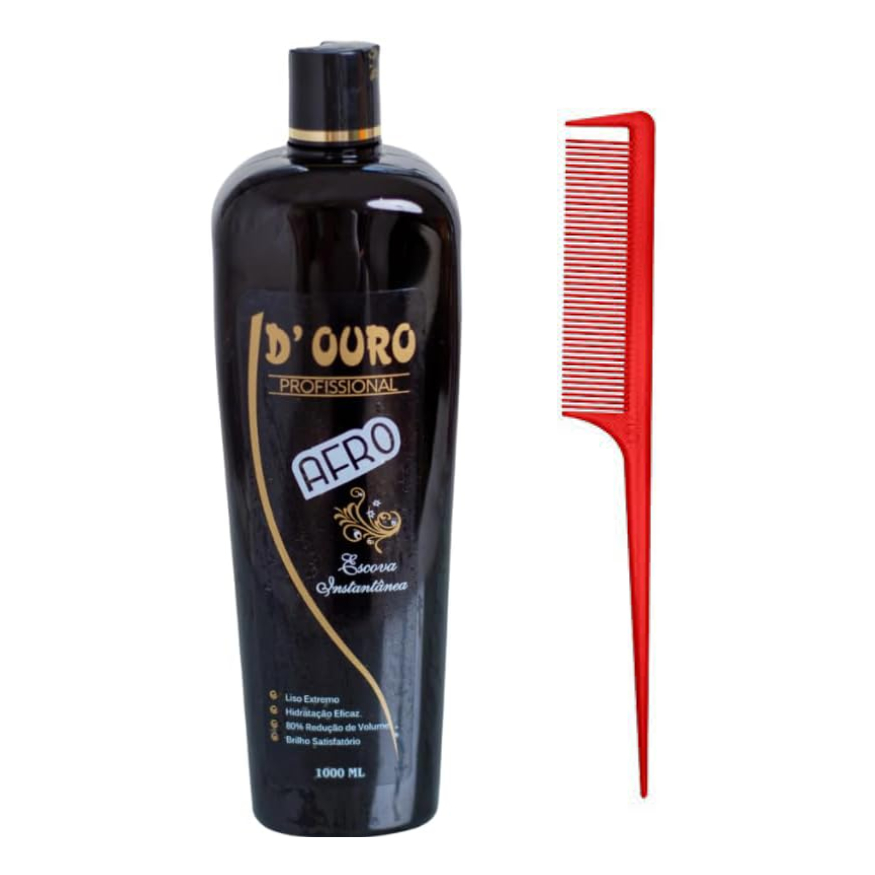 escova progressiva  1 litro instantânea cabelos afro d ouro