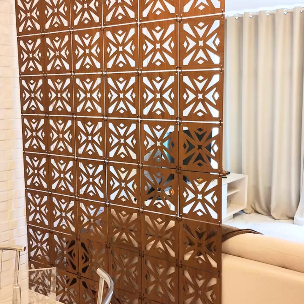 20 Un Placas Mdf Divisórias de Ambientes Biombos Madeira Sala Quarto Moldura Repartição Decoramente em Oferta na Shopee