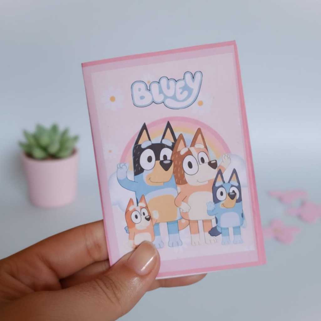 Mini Livro De Colorir 10x7 | Lembrancinha | Aniversário | Tema Bluey Rosa em Oferta na Shopee