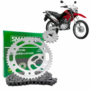 KIT RELAÇÃO TRANSMISSÃO NXR 150 BROS 2003 A 2015 em Oferta na Shopee
