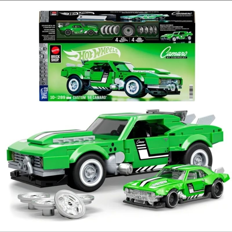 Conjunto de construção Mattel Brick Shop Hot Wheels Custom '68 Camaro.