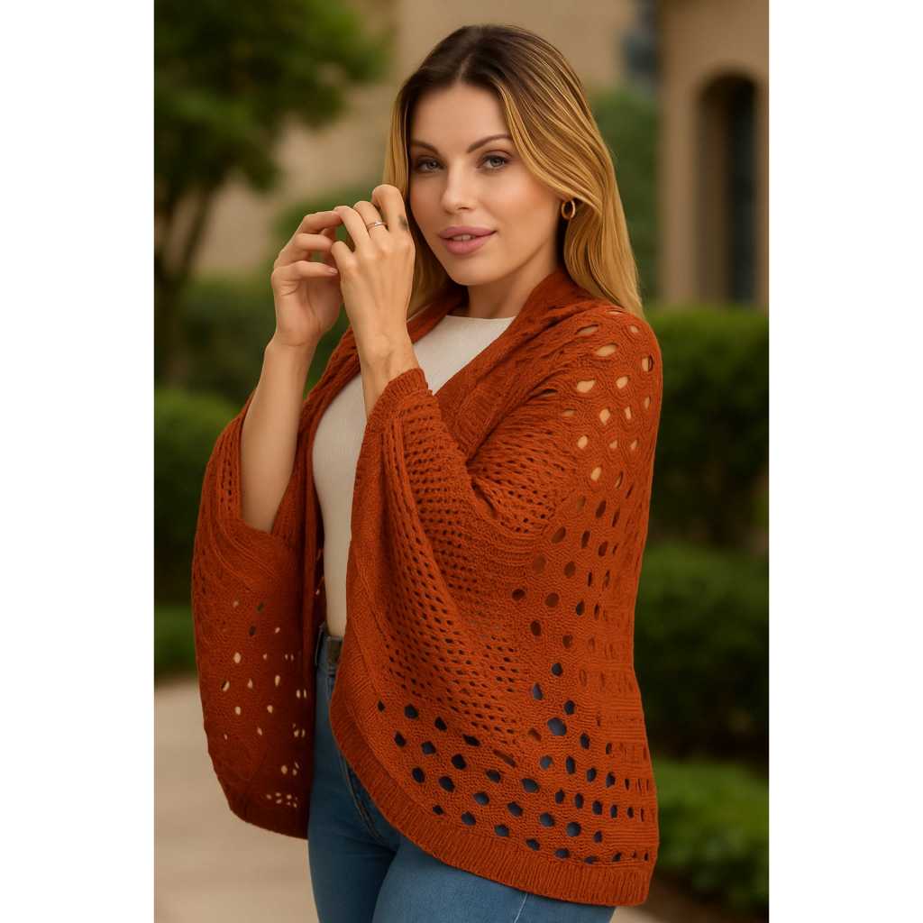 Colete Casaco Kimono Capa Blusa Inverno Delicado Inverno Frio TRICOT TAMANHO ÚNICO - PLUS SIZE em Oferta na Shopee