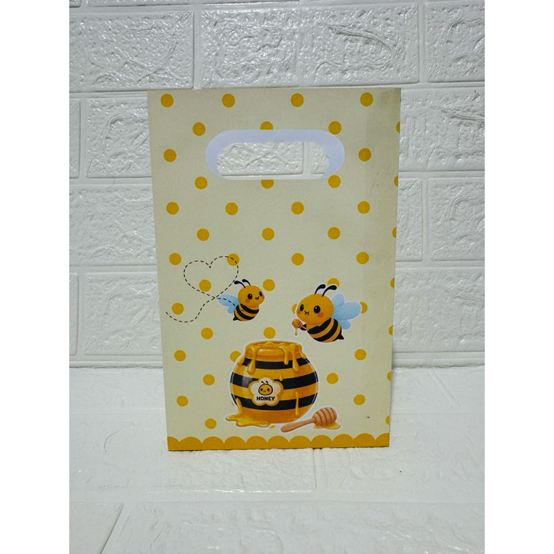 Sacola Abelinhas fofas,Abelha Cute,Linda,Poar,favo Mel/Pegue e Monte/NÃO PERSONALIZADAS/Sacoliha Aniversário