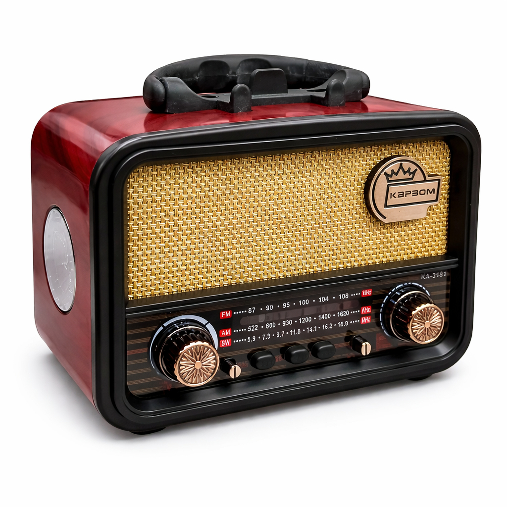 Rádio AM FM SW Portátil Retro Bluetooth Antigo Recarregável Usb Kapbom KA-3181