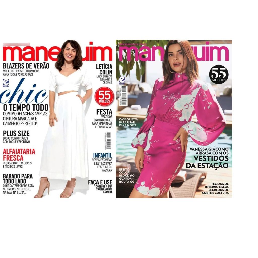 kit 2 revistas Manequim, Revistas novas ED.712  E 748 OFERTA