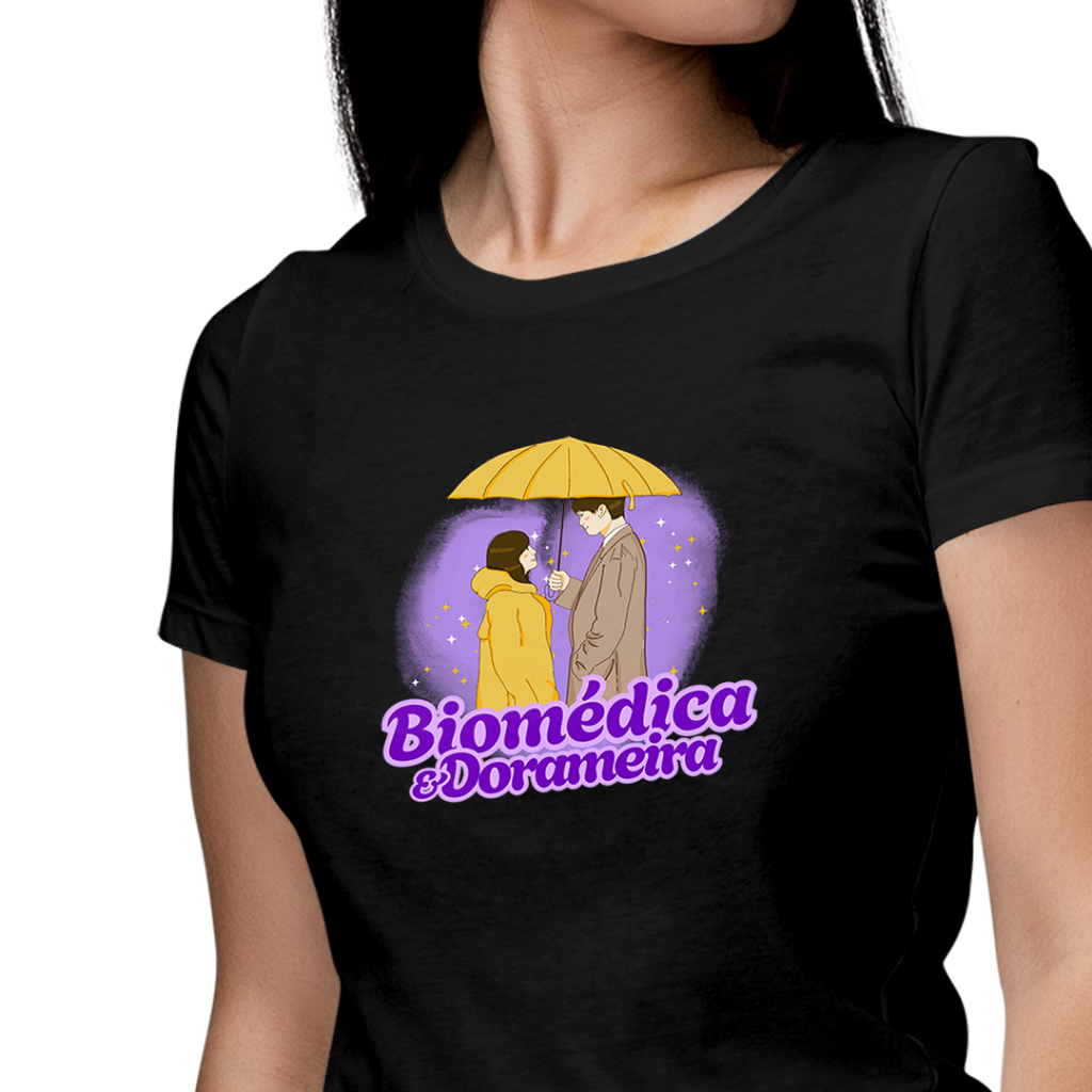 Bayby Look Feminina Dorama Dorameira Biomédica - Camiseta Profissões Faculdade de Biomedicina Viscolycra