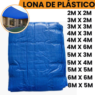 Lona Carreteiro Polietileno Azul  100 micras Plástica impermeável em Oferta na Shopee