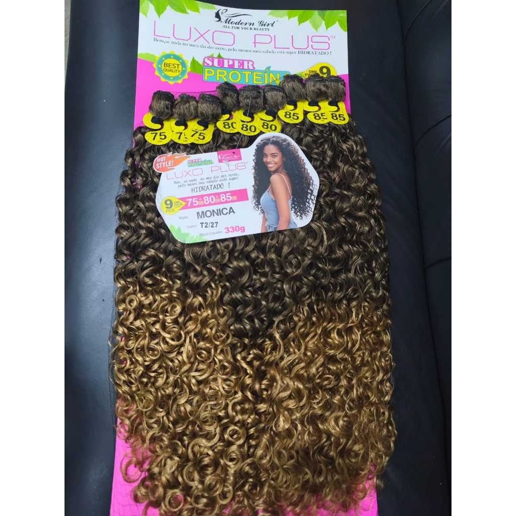 Luxo Plus Modern Girl Monica 330g Bio Fibra Super Proteína Cabelo Orgânico Tela