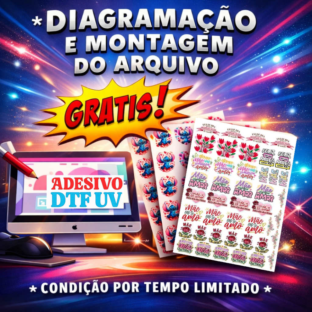 Adesivo DTF UV Impressão em Oferta na Shopee