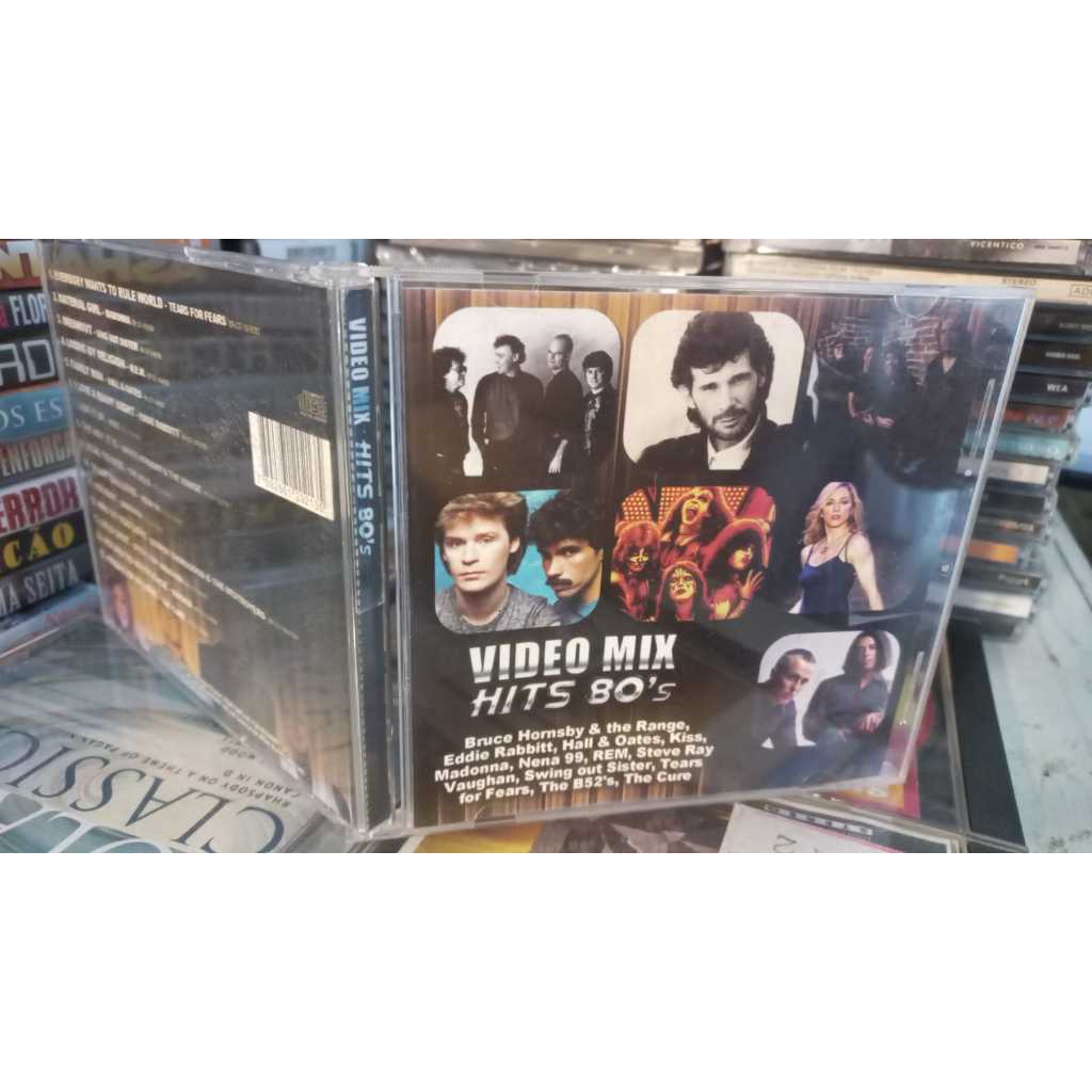 Cd Video Mix Hits 80's -Excelente - The cure Enigma The B52's R.E.M Tears for fears Madonna Kiss Nena 99 eddie rabbitt h