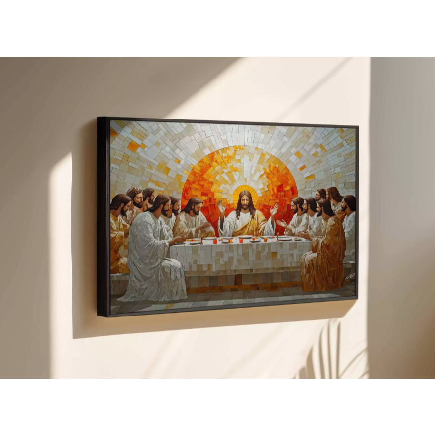Quadro Decorativo: Última Ceia, Contemporâneo, Santa Ceia, Arte Visual, Designer Gráfico, Decoração.