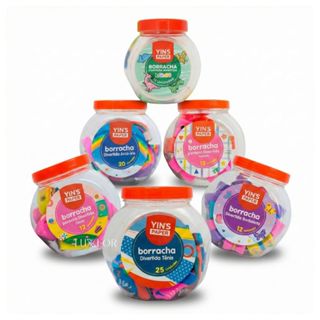 Pote De Borracha Escolar Ponteira De Lápis Material Escolar Criança Infantil Fofo Apaga Bem Promoção em Oferta na Shopee