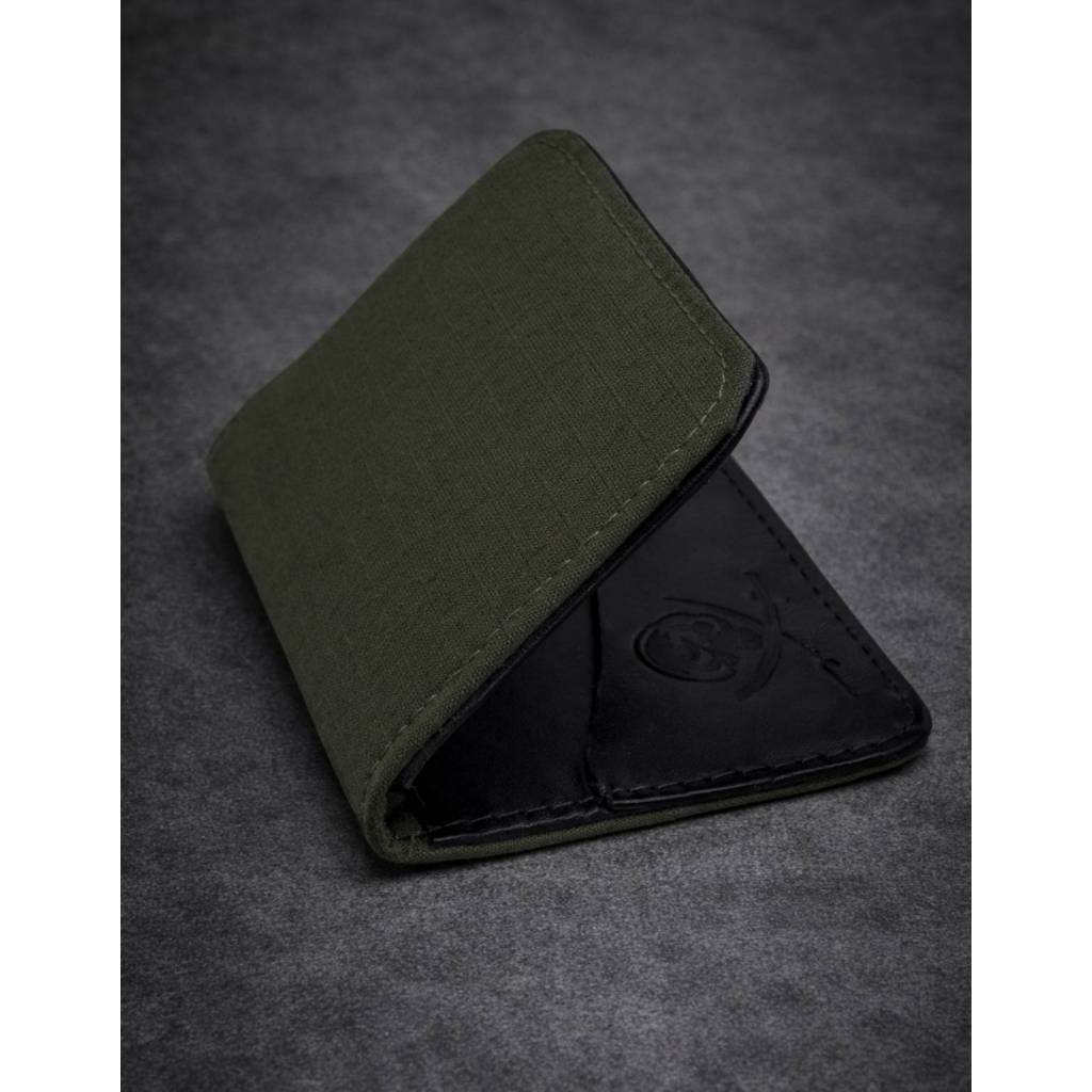 Carteira Masculina Ultra Fina Fininha Moderna Básica Verde Militar Tática EDC Esportiva