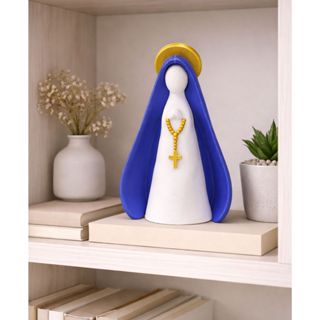 Imagem 15cm Nossa Senhora de Aparecida minimalista, Escultura, Decoração, devoção, oração, lar. em Oferta na Shopee