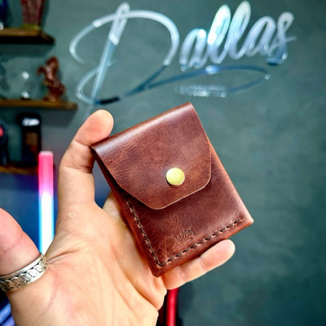 Carteira Minimalista de Couro Legítimo – Modelo Legacy | Feita à Mão com Design Exclusivo