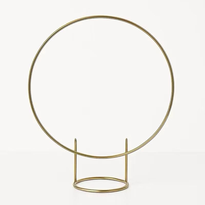 Mini Arco  Redondo Decorativo Dourado em Metal – Decoração para Festas