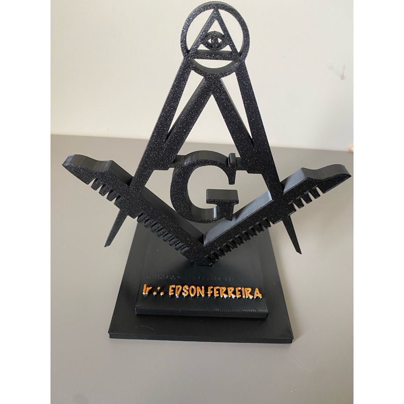 Esquadro maçônico- Personalizável 3D