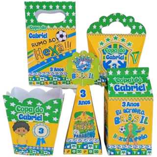 kit festa Personalizada Copa do Mundo 20,30,40 ou 50 unidades + 20 Tags para Docinhos em Oferta na Shopee