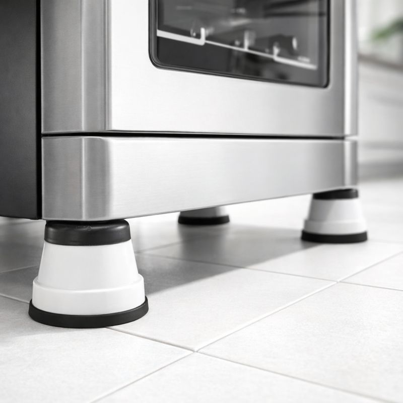 Kit  até 4 Pés Fogão Geladeira Freezer Com Rodinhas redondo - Universal fácil instalação em Oferta na Shopee