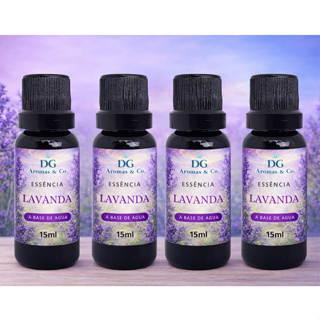 Kit com 4 Essências de Lavanda Para Umidificador 15ml à Base de Água | Difusor de Ar e Ambiente Hidrossolúveis em Oferta na Shopee