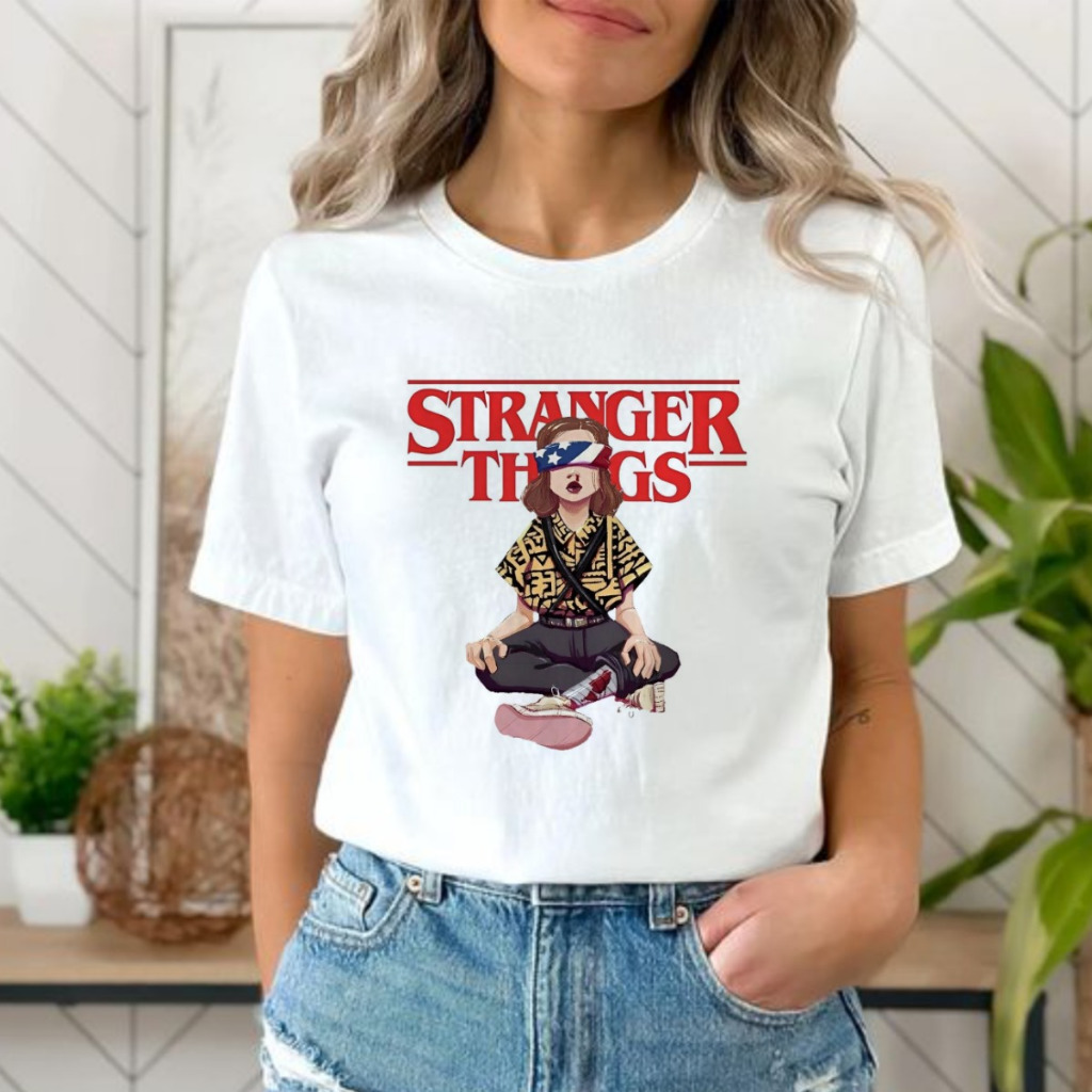 CAMISETA UNISSEX Blusa tshirt feminina Stranger Things Eleven Mall Scene, tshirt moda casual plus size
