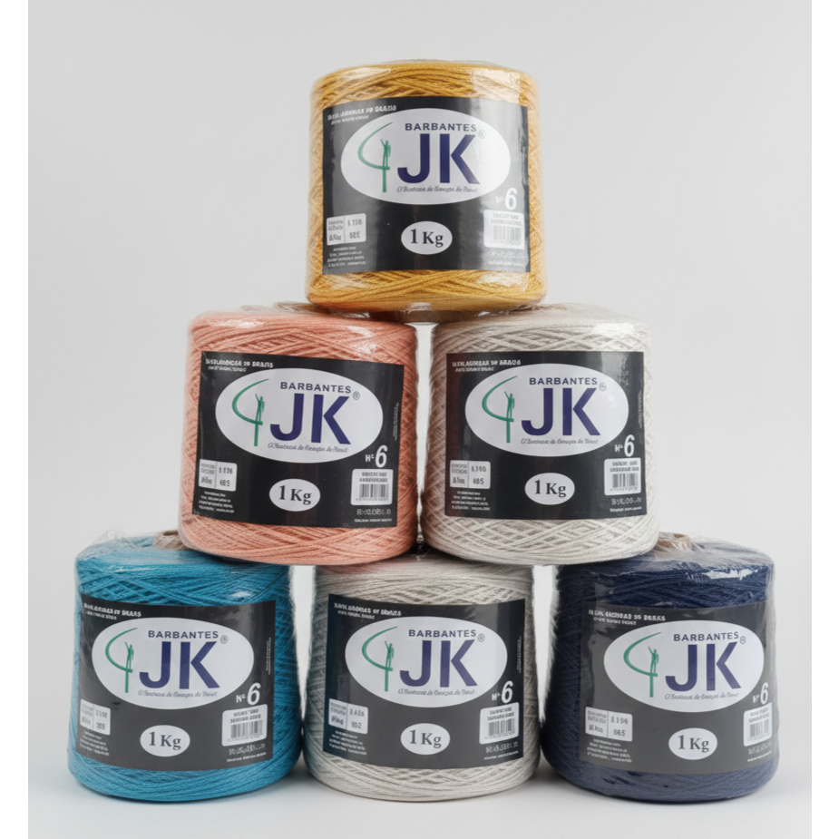🧶 Barbante JK Nº 6 – 1kg | Cerrado Têxtil | 85% Algodão (PROMOÇÃO DE LANÇAMENTO)