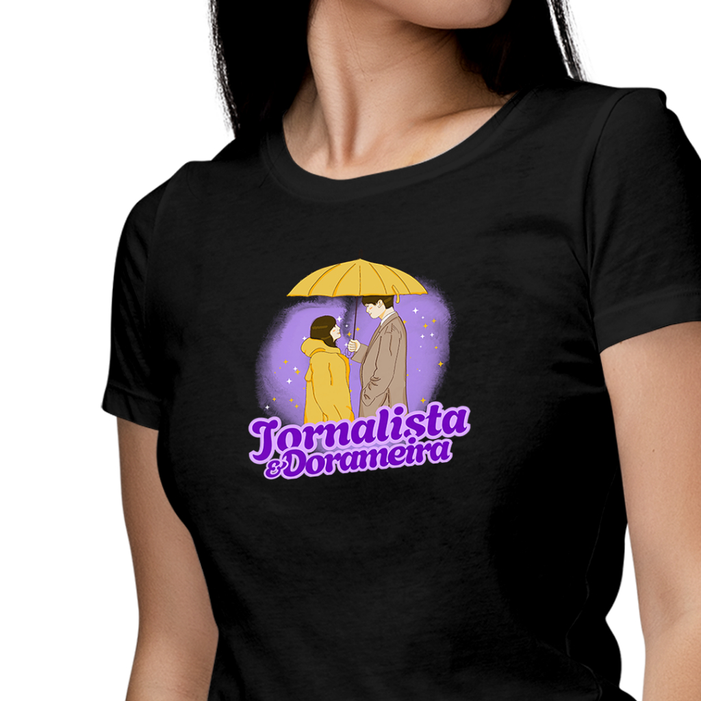 Bayby Look Feminina Dorama Dorameira Jornalista - Camiseta Profissões Faculdade de Jornalismo Viscolycra