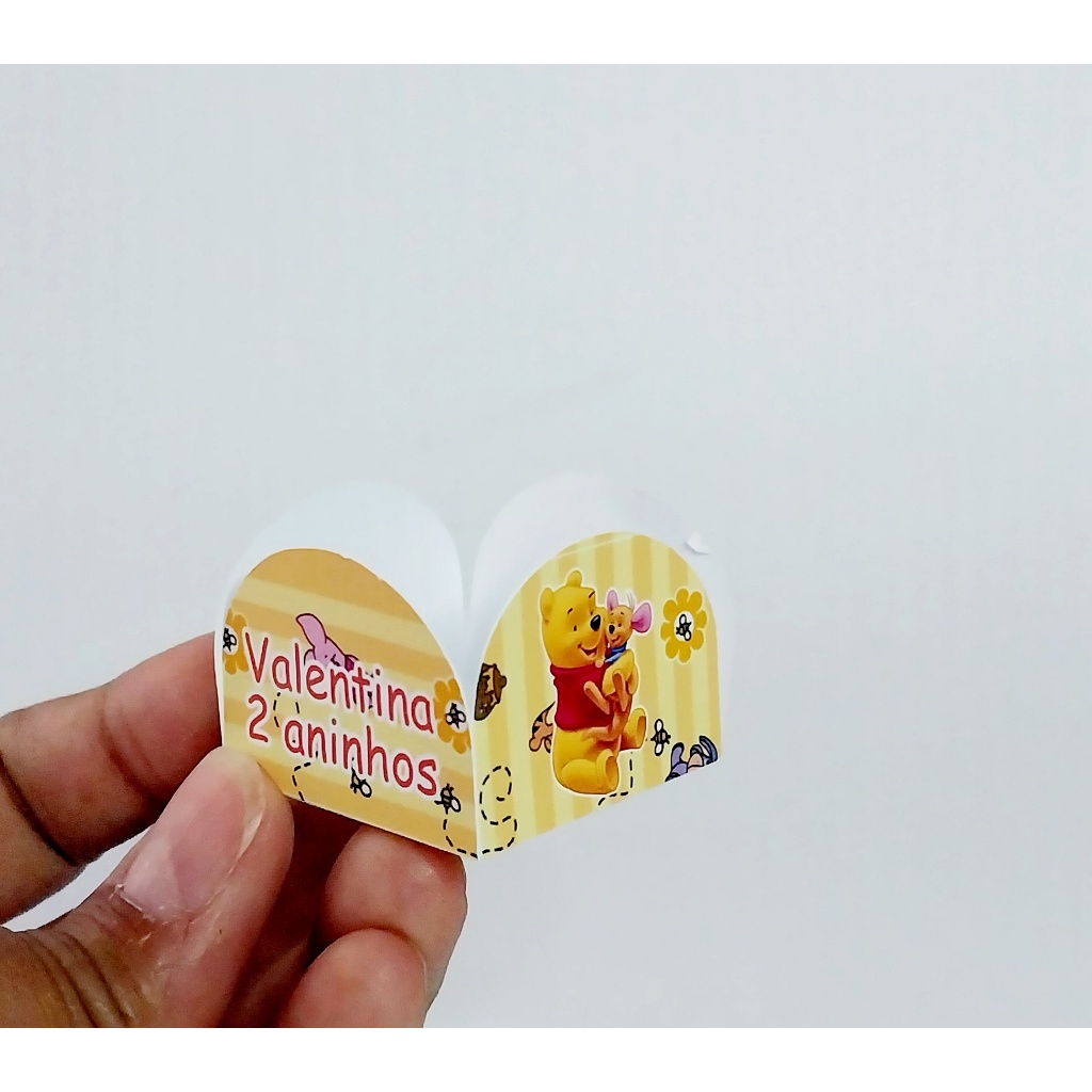 FORMINHA DE DOCE PERSONALIZADA URSINHO POOH/LEMBRANCINHA DE FESTA/ANIVERSÁRIO