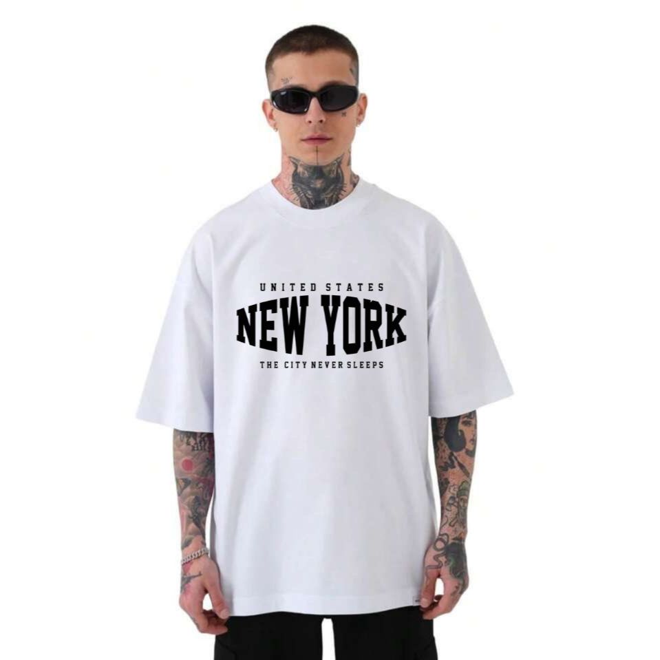 Camiseta Oversized Estampada Diversas Estampas Unisex Camiseta Larga Preto e Branco Material Premium Tamanho P ao GG